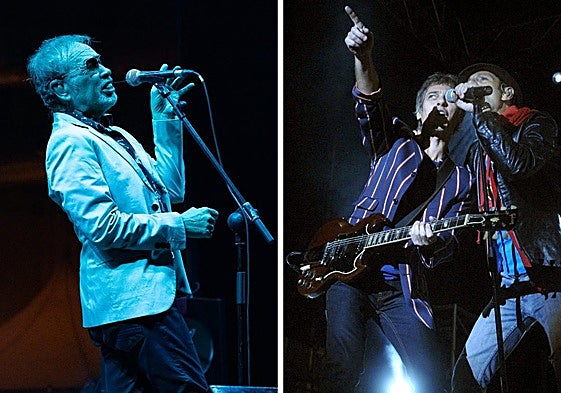 Nacho García Vega encabeza la actual formaciónde Nacha Pop. Alejo Stivel, en una actuación.