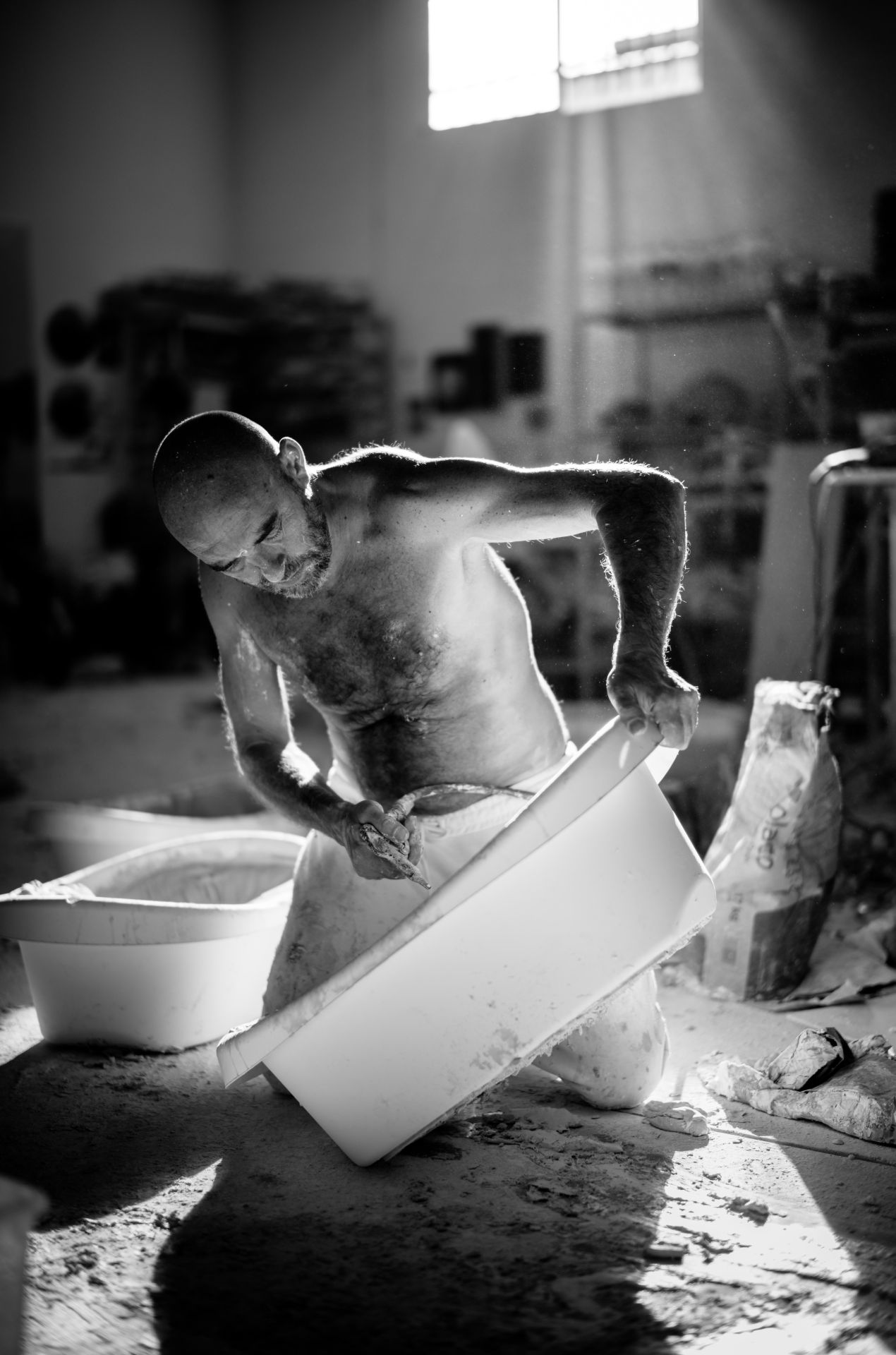 Lidó Rico prepara su proyecto escultórico para Murcia, en imágenes