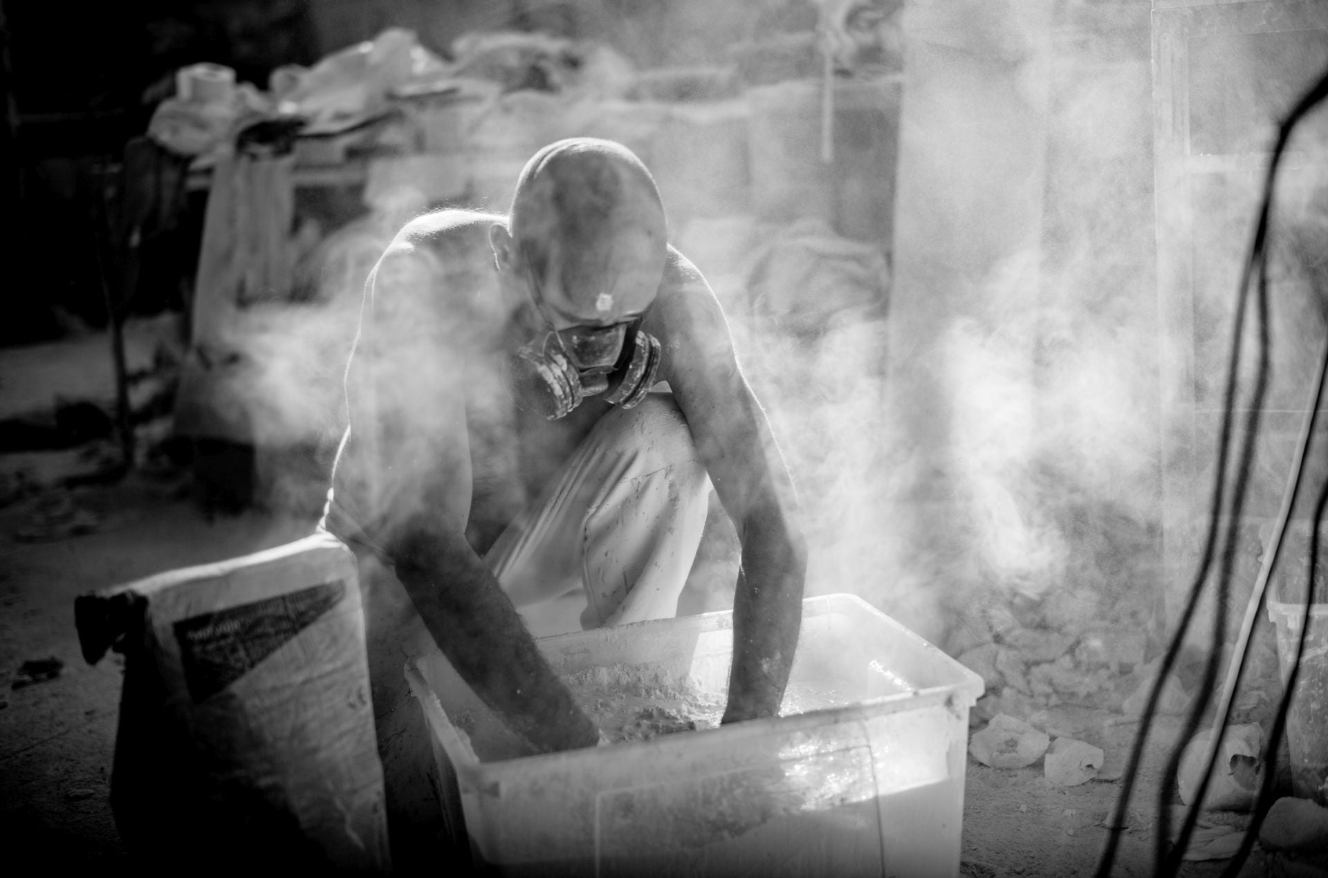 Lidó Rico prepara su proyecto escultórico para Murcia, en imágenes