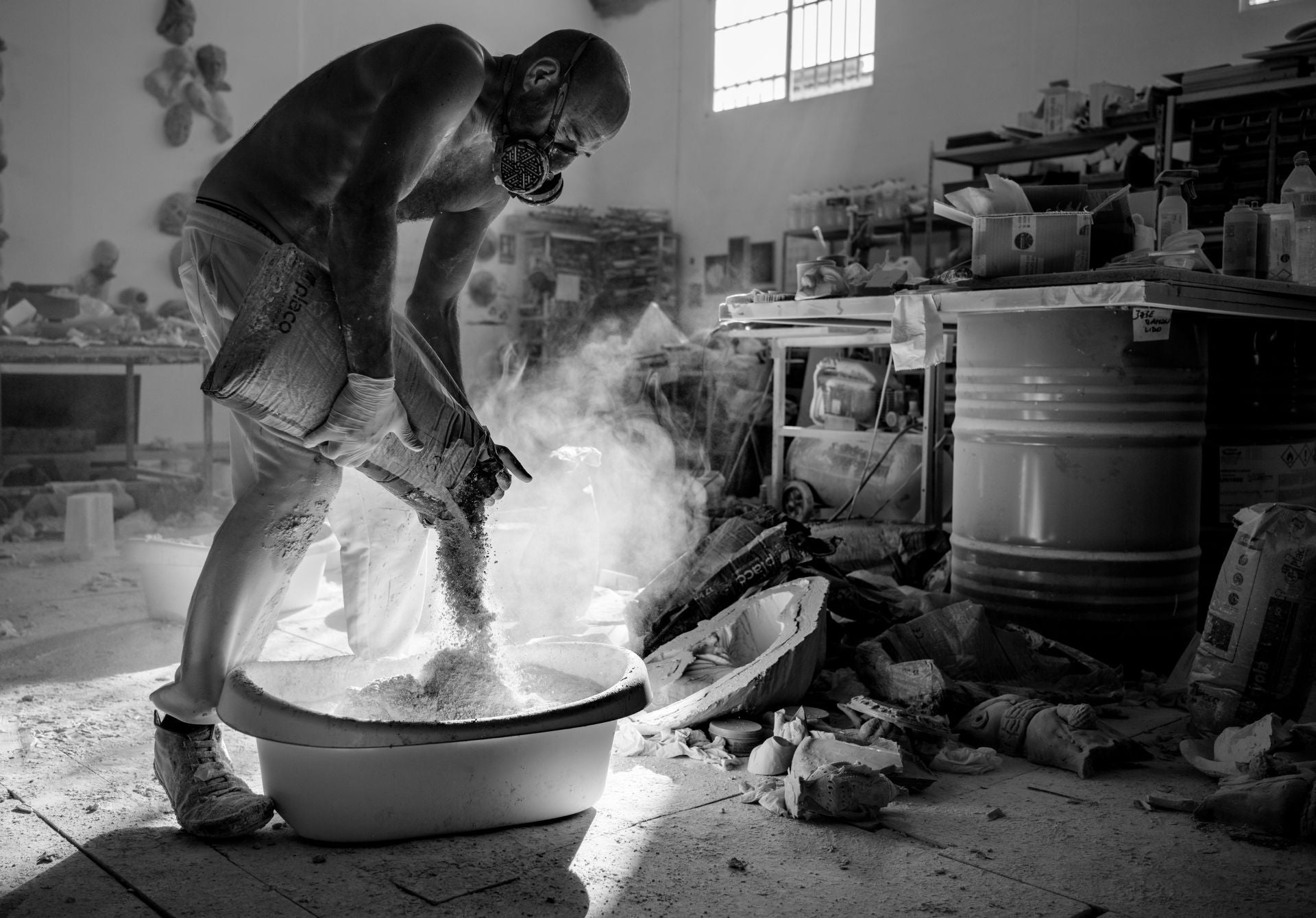 Lidó Rico prepara su proyecto escultórico para Murcia, en imágenes