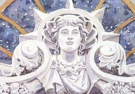 Obra que ilustra el cartel de esta edición inspirada en el arco del Real Casino.