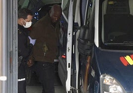 Puesta a disposición judicial del detenido, este miércoles, en Murcia.