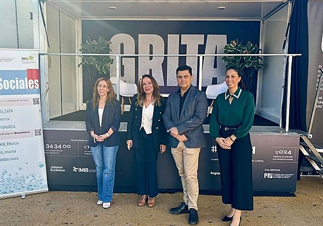 El paso de 'Grita!' por San Javier, con la presencia del alcalde José Miguel Luengo y la directora del FFIS/IMIB.