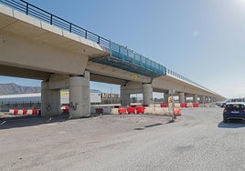 Viaducto del Corredor Mediterráneo a su paso por la pedanía de Tercia, en una imagen de archivo.