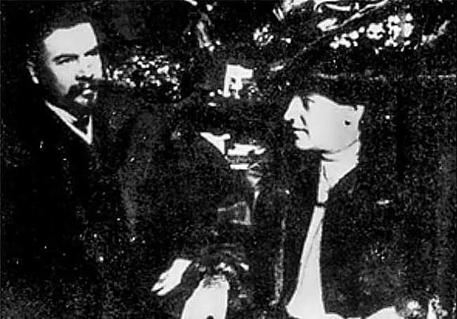 Rubén Darío y Francisca Sánchez.
