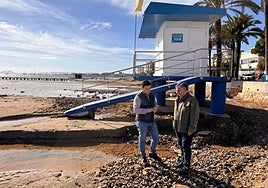 El alcalde de San Javier, José Miguel Luengo, y el consejero de Medio Ambiente, Juan María Vázquez.