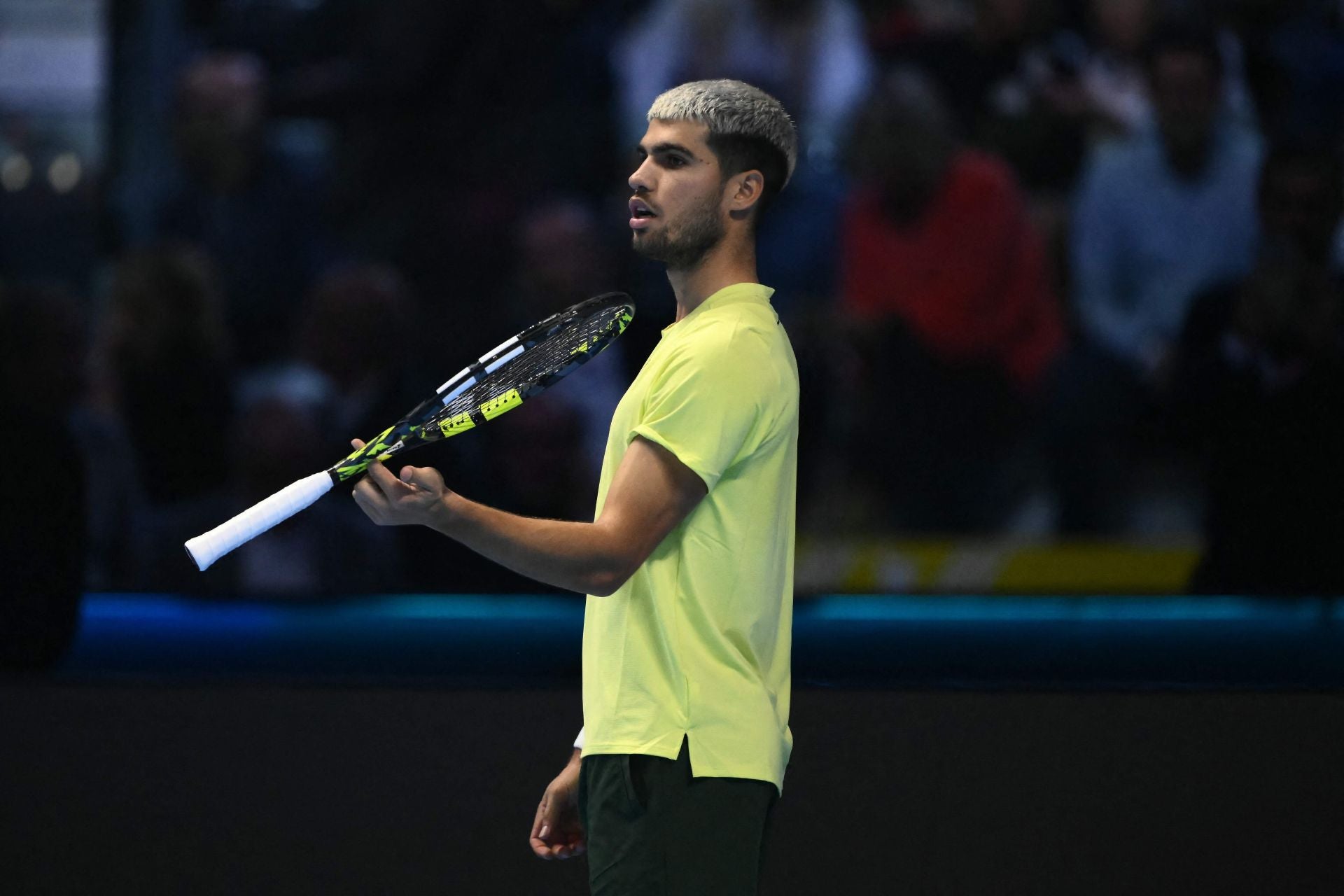 Carlos Alcaraz cae ante Sinner en la ATP Finals, en imágenes