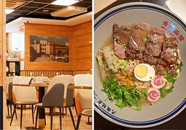 El interior del local y uno de sus platos, a través de redes sociales.