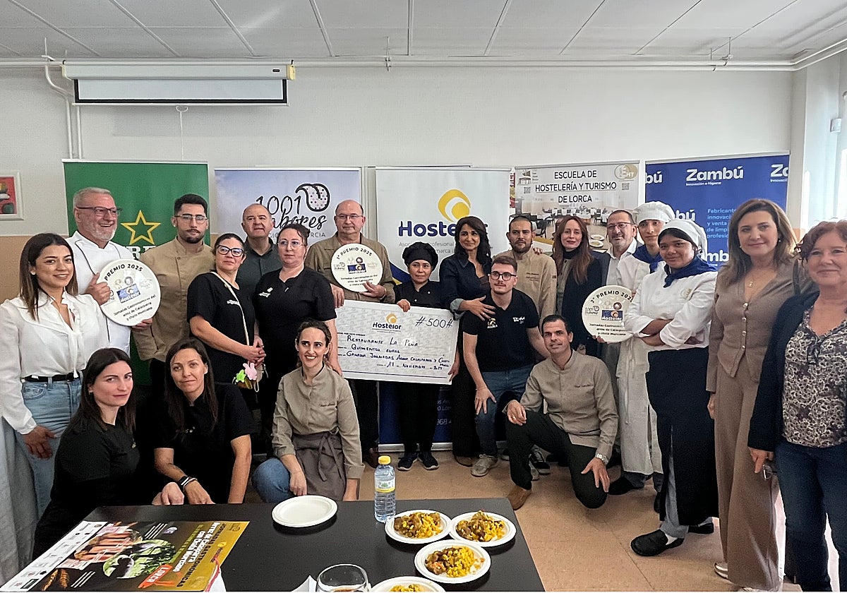Los premiados en las jornadas gastronómicas.
