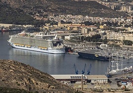 Cruceros en el Puerto de Cartagena en una imagen de archivo.
