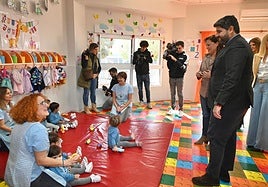 López Miras, este miércoles, en la Escuela Municipal de Educación Infantil de Fortuna.