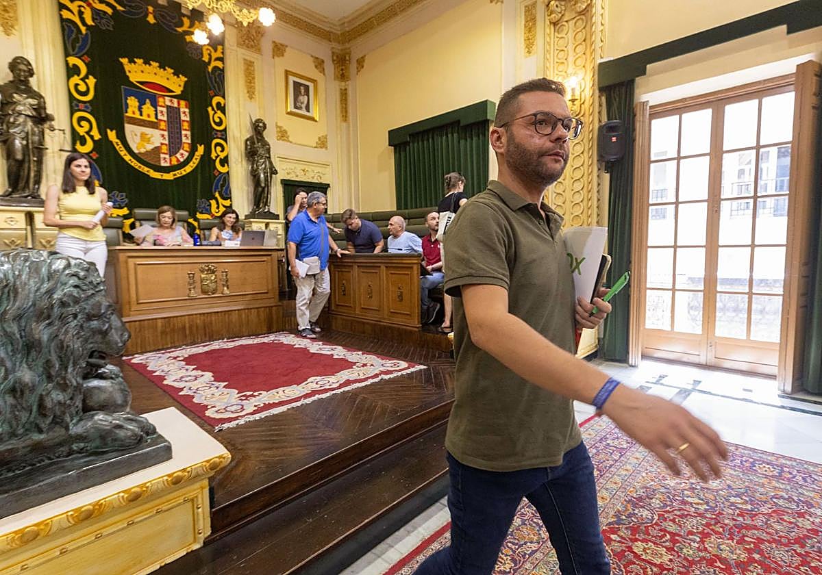 Juan Agustín Carrillo, durante un Pleno de Jumilla, en una imagen de archivo.