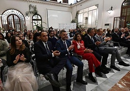 Los premiados por el Coemur, entre el público de la gala.