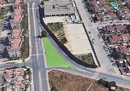 Ubicación junto al CEIP Playas de Orihuela donde se construirá el sistema de drenaje.