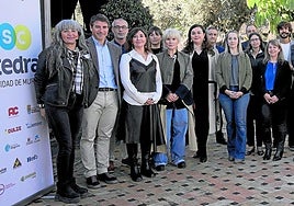 Representantes de las empresas y organizaciones que han hecho posible la tercera edición de Distopía, en Cabaña Buenavista.