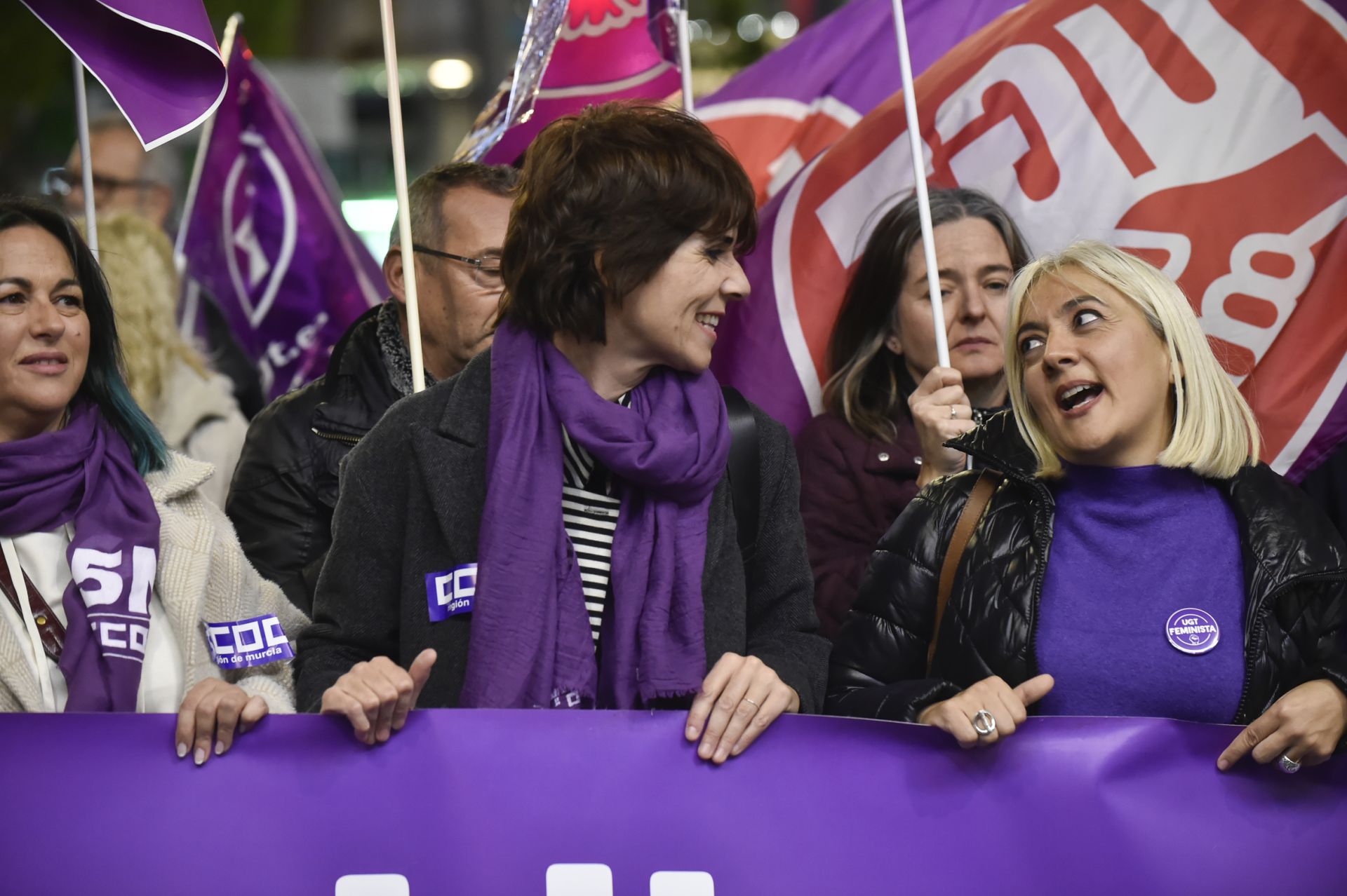 Manifestación por el 25N en Murcia, en imágenes