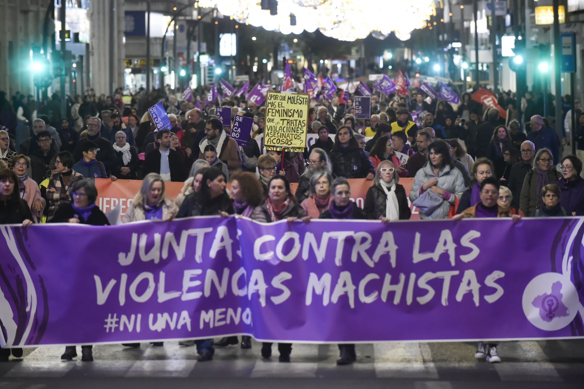Manifestación por el 25N en Murcia, en imágenes