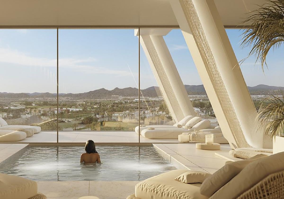 Zona spa en el WOW Longevity Hotel Apartments.