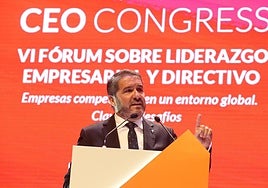 El presidente de Croem, Miguel López, durante la apertura del CEO Congress.