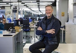 Pedro García Aguado en la redacción de LA VERDAD.