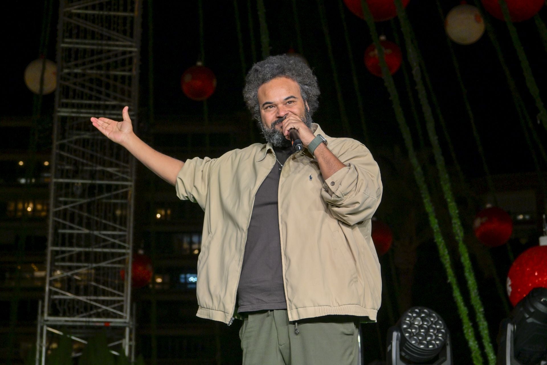 El encendido del árbol de Navidad de Murcia, en imágenes