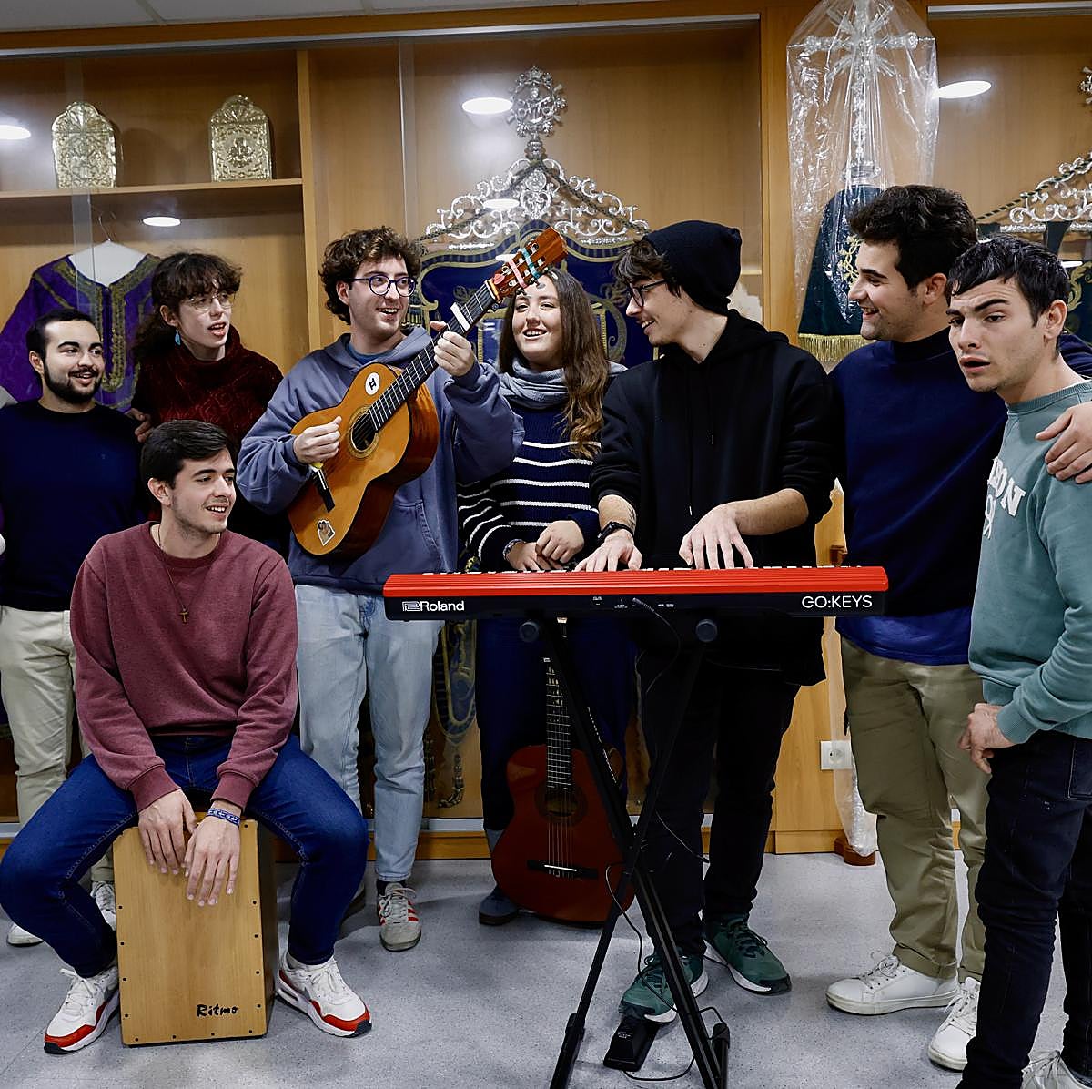 Miembros del grupo de universitarios del movimiento Hakuna de Murcia.