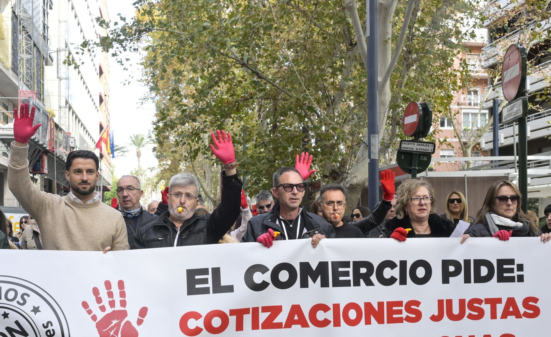 En imágenes, manifestación de autónomos en Murcia