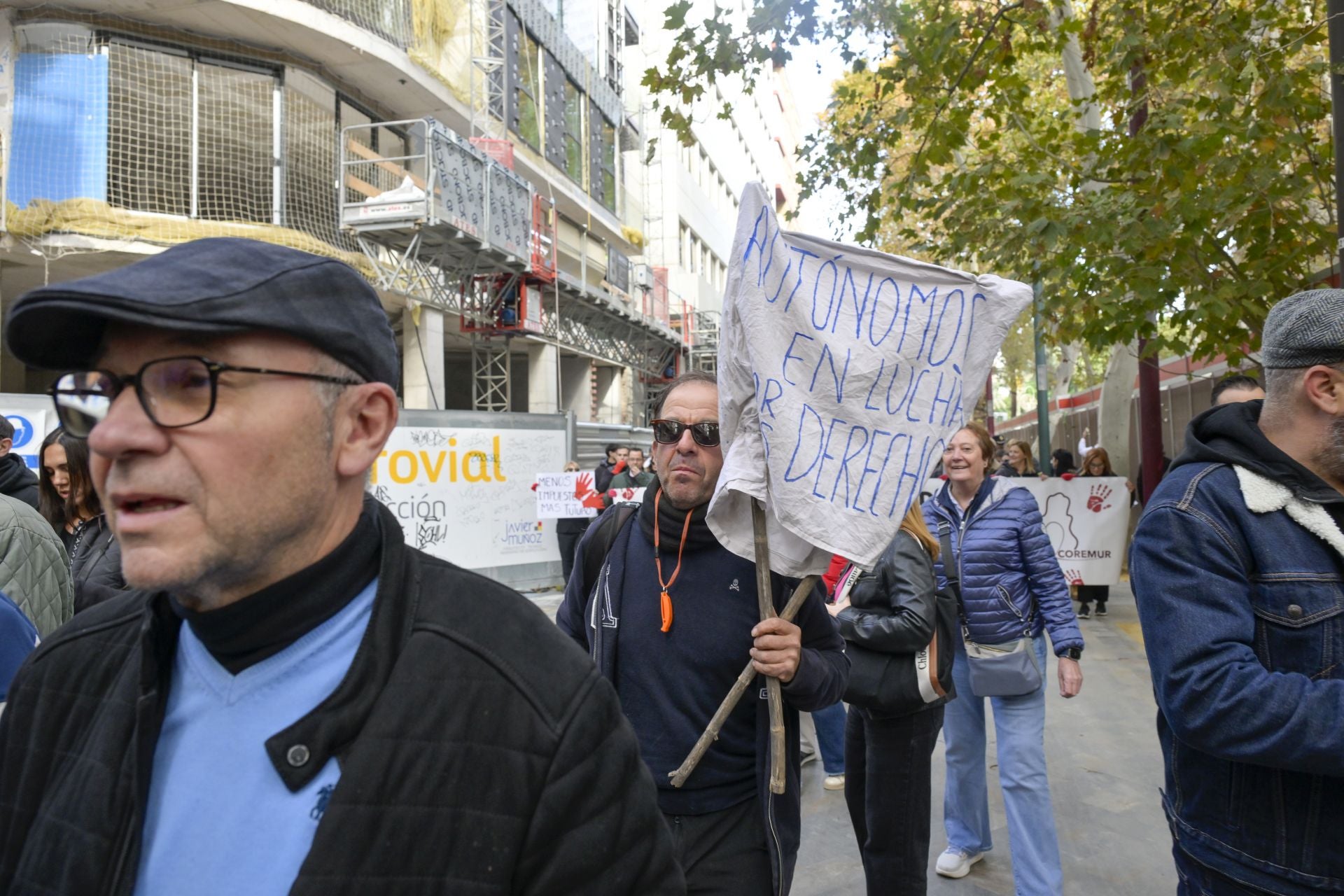 En imágenes, manifestación de autónomos en Murcia
