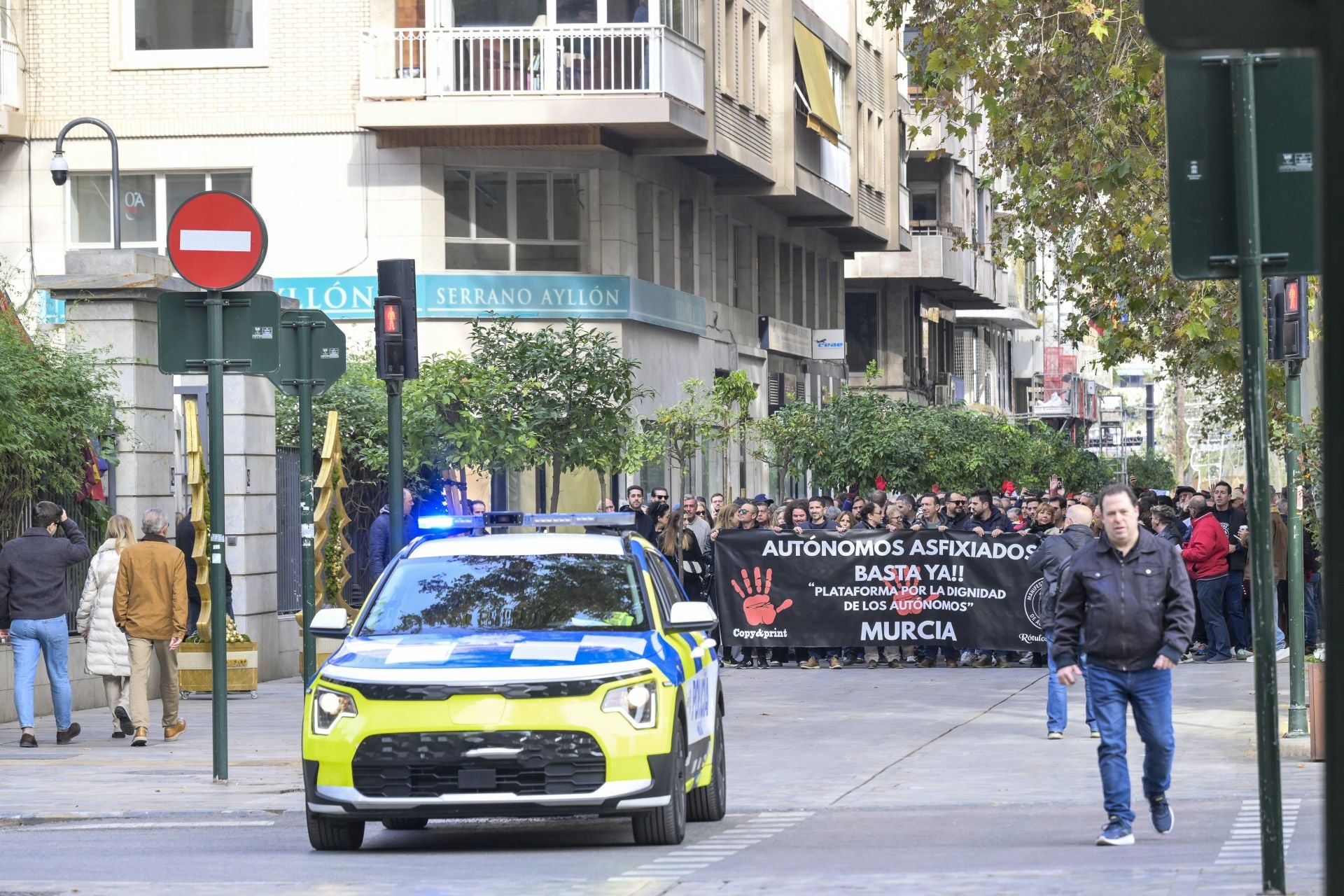 En imágenes, manifestación de autónomos en Murcia