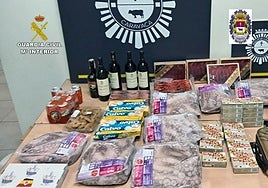 Algunos de los alimentos recuperados.
