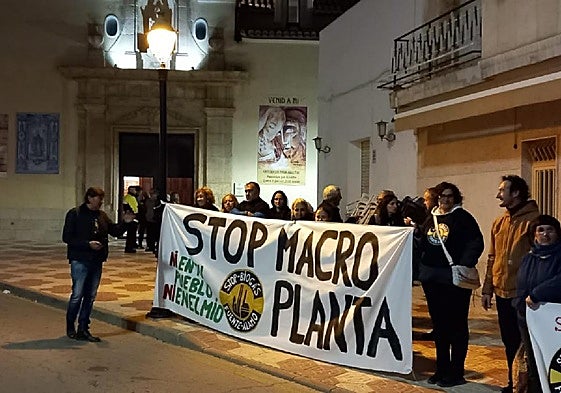 Concentración de la plataforma Stop Biogás, días atrás en Fuente Álamo.