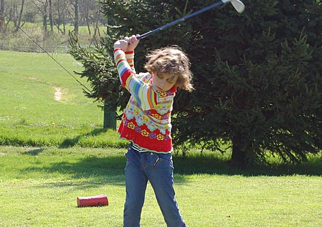 Con 8 años.Desde muy joven se le dieron bien los palos.
