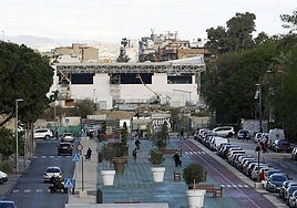 Ámbito en el que se desarrollará el bulevar de Santiago el Mayor, en Murcia.