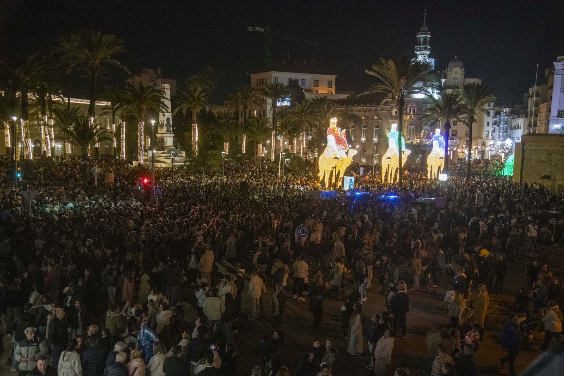 El encendido de las luces navideñas de Cartagena, en imágenes