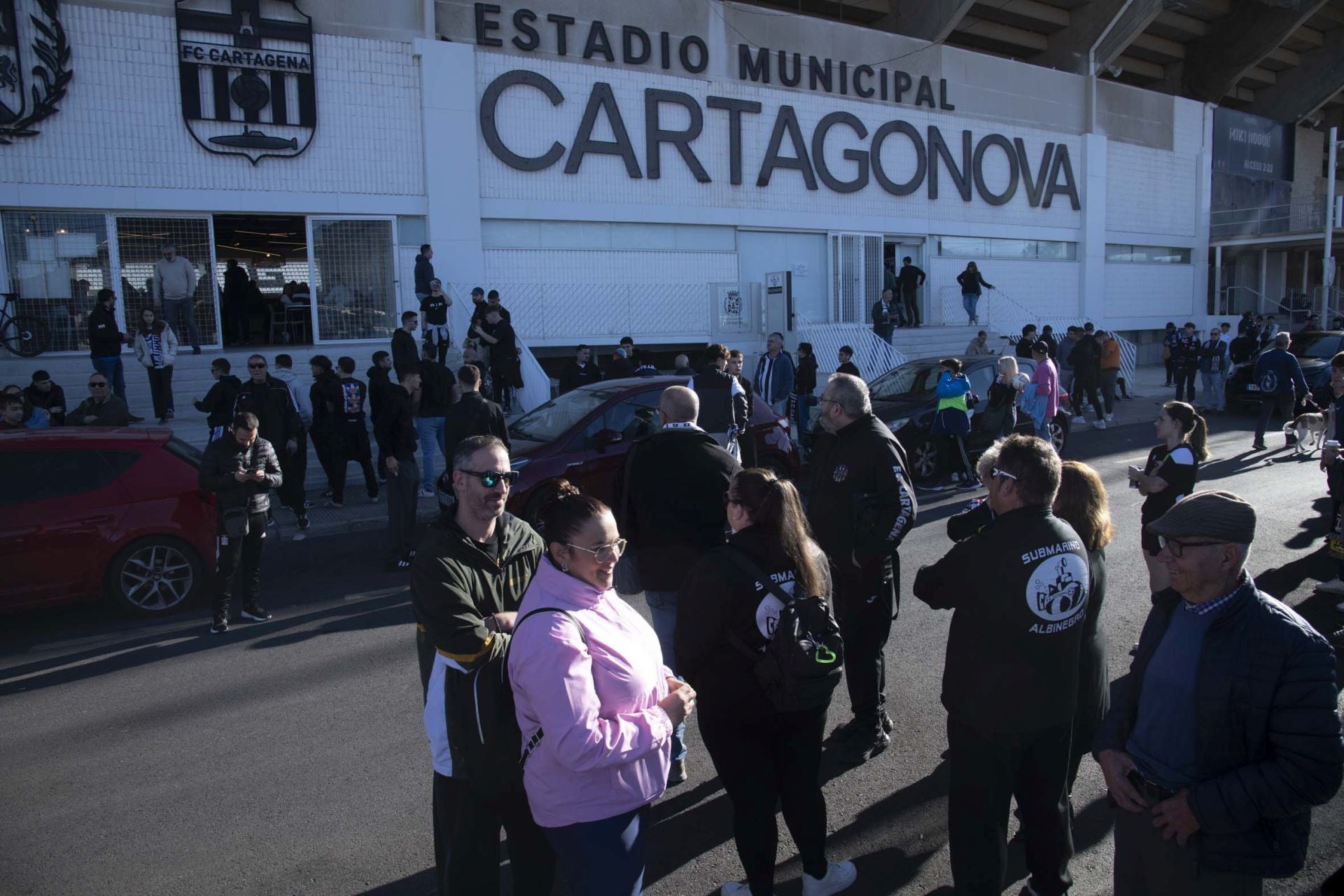 El último entrenamiento del Fútbol Club Cartagena antes del derbi contra el Real Murcia, en imágenes