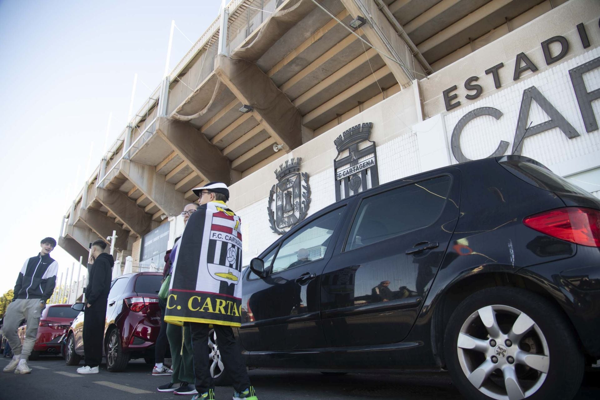 El último entrenamiento del Fútbol Club Cartagena antes del derbi contra el Real Murcia, en imágenes