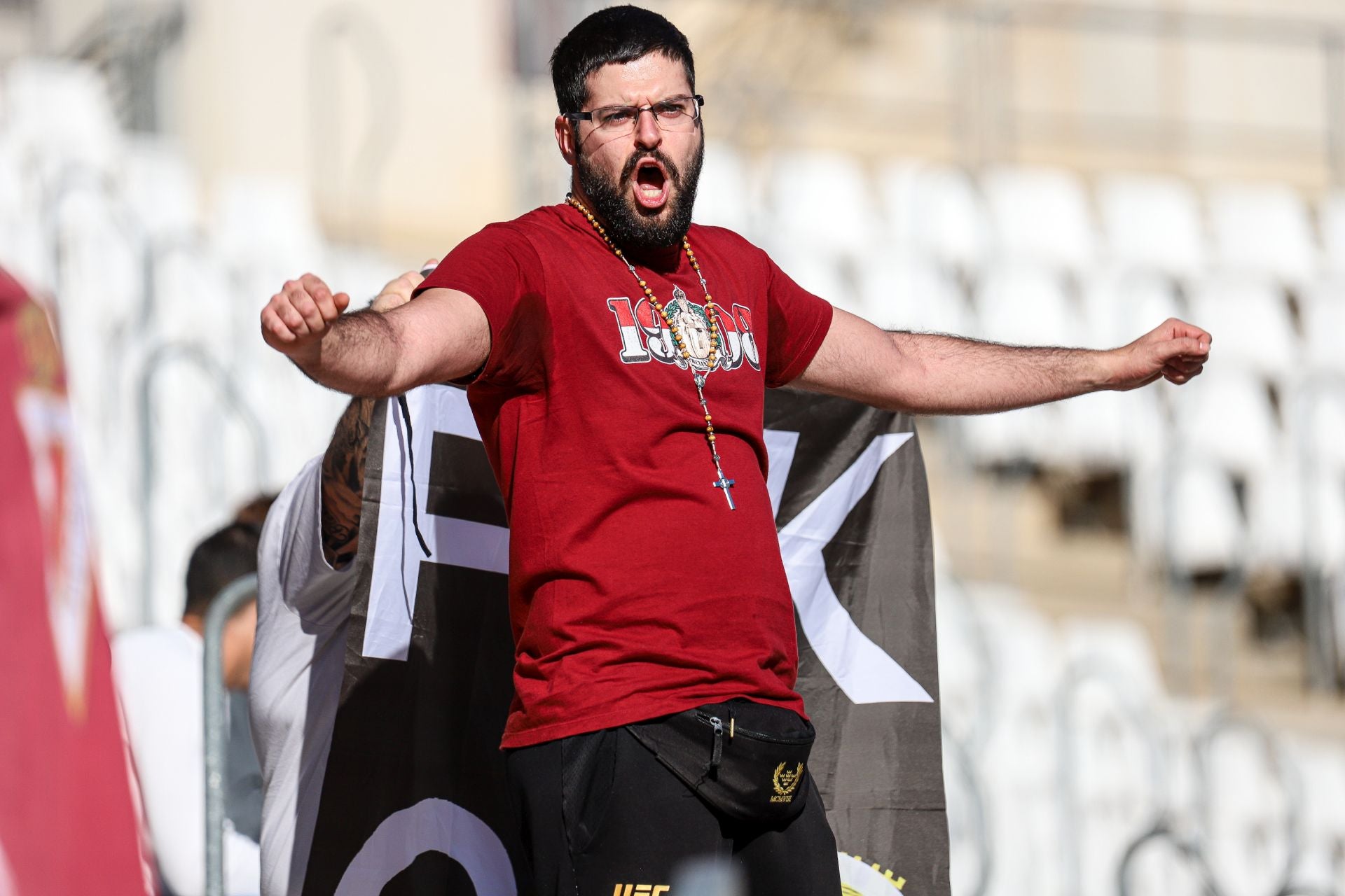 El último entrenamiento del Real Murcia antes del derbi contra el Fútbol Club Cartagena, en imágenes