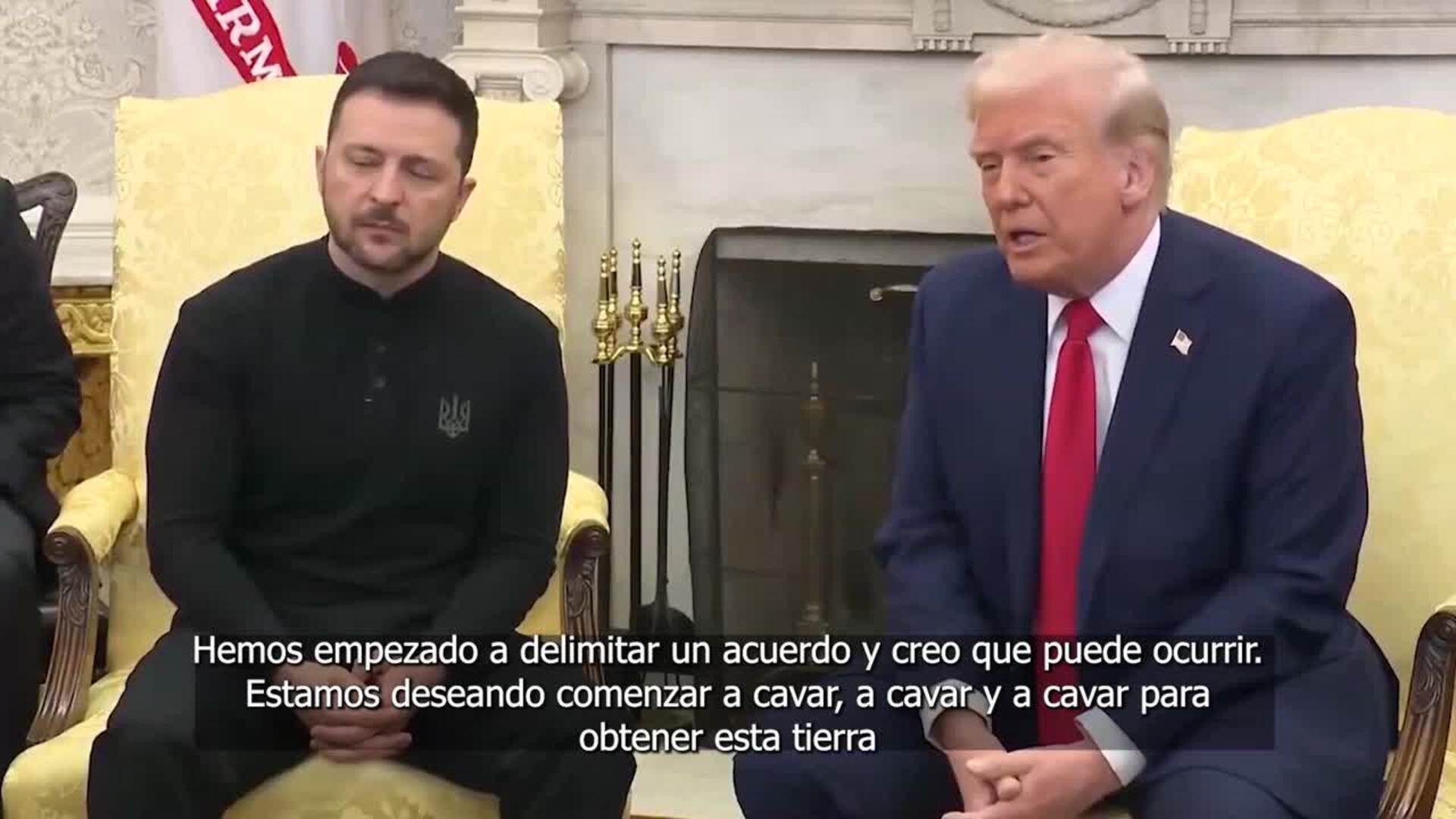 Trump dice ante Zelenski que EEUU ha comenzado a "delimitar" un acuerdo de paz con Rusia