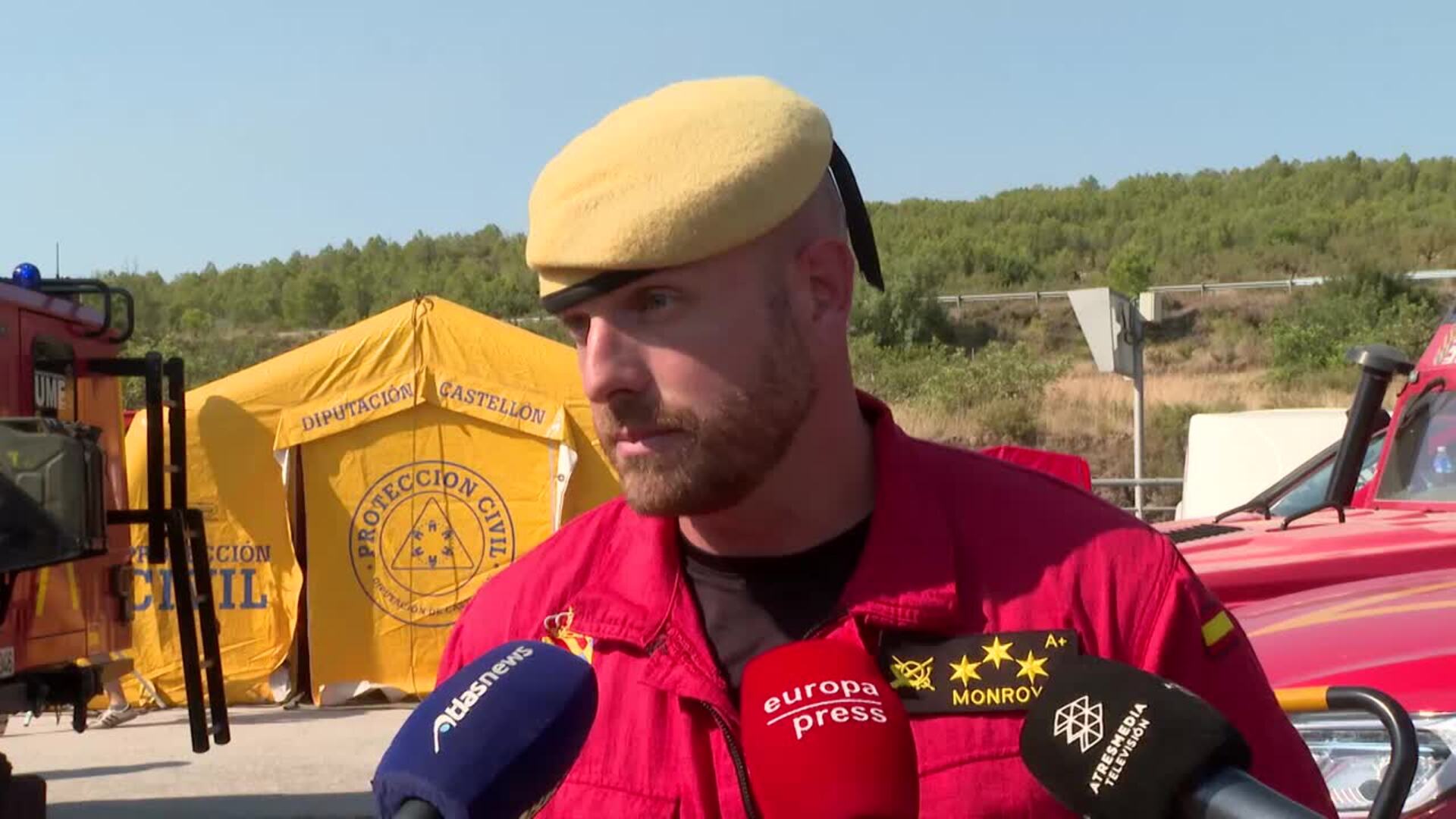 Los trabajos en el incendio de Soneja se centran en la “estabilización del perimétro”