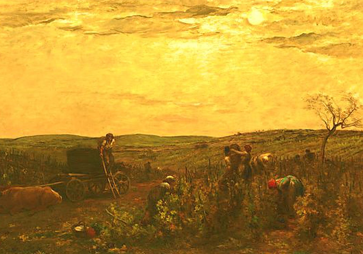 'Las vendimias de Borgoña', pintada en 1863 por el artista francés Charles-François Daubigny.