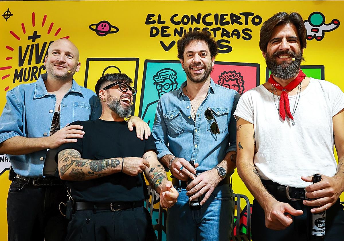 La banda Viva Suecia en la presentación de las actividades este jueves.