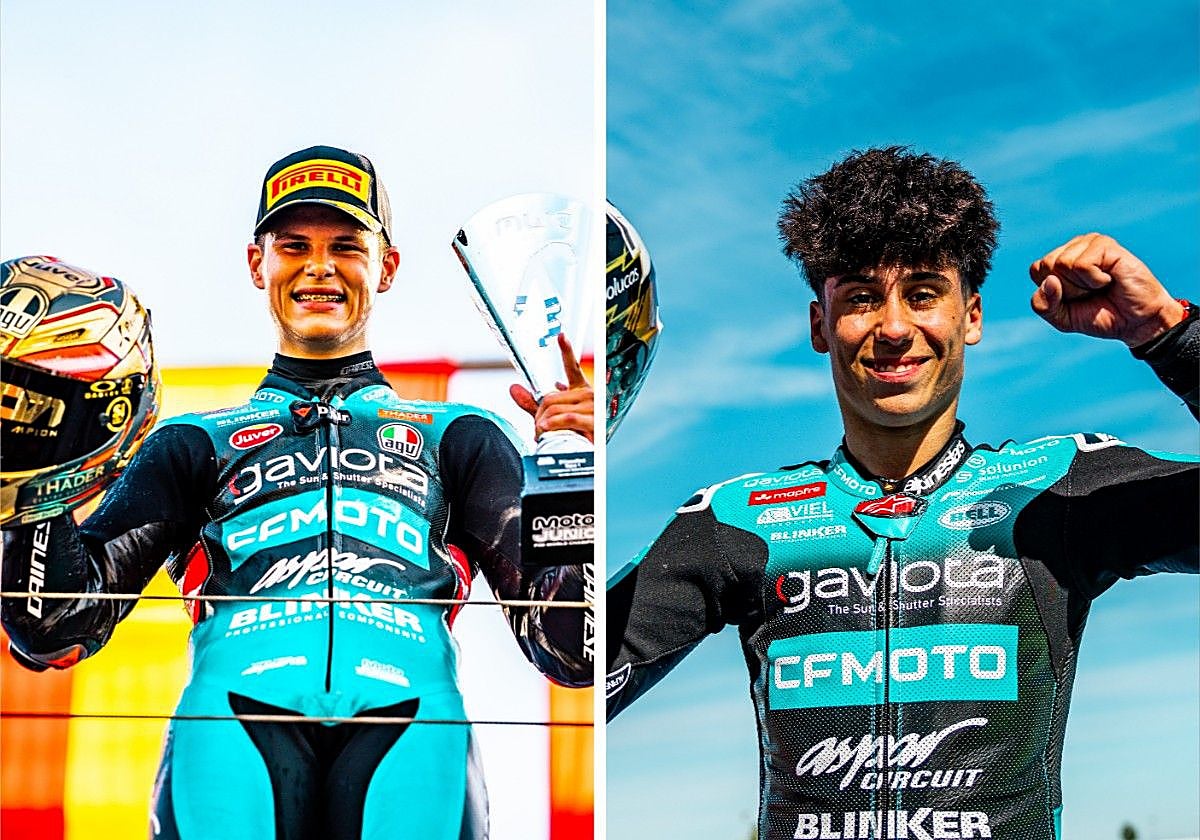Carlos Cano y Álvaro Lucas, tras ganar sus respectivos campeonatos.