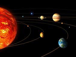 Montaje de la Agencia Europea Espacial que muestra los principales cuerpos del sistema solar, el Sol, Mercurio, Venus, Tierra, Urano, Neptuno, Saturno, Júpiter y Marte. / Archivo