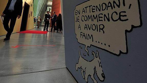 Interior del museo Hergé en Louvain-La-Neuve.