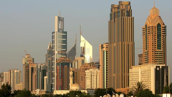 Rascacielos en la Avenida del Jeque Zayed, en Dubái. 