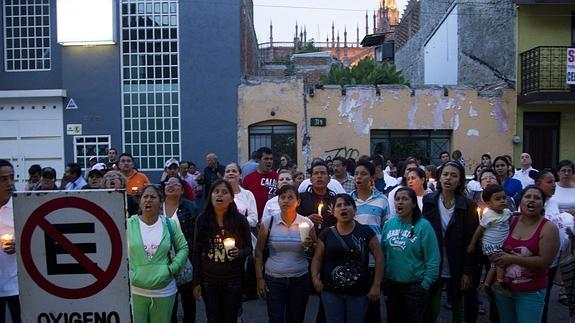 Seguidores de 'Mamá Rosa', en una protesta. 