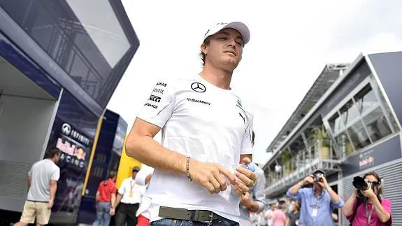 Rosberg, durante el Gran Premio de Hungría. 