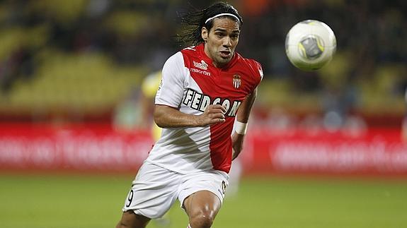 Falcao, durante un partido con el Mónaco.