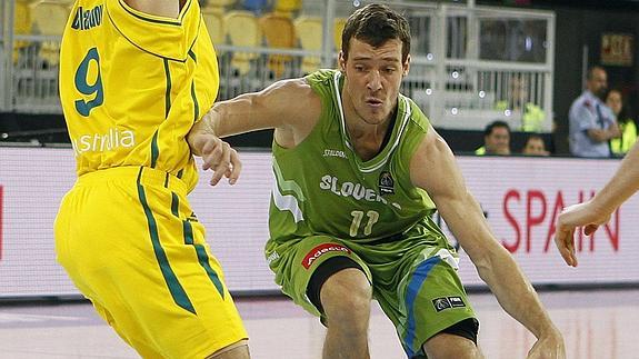 Dragic, en el partido entre Australia y Eslovenia. 