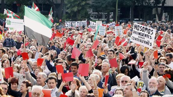 Manifestación de afectados por la estafa en 2007. 